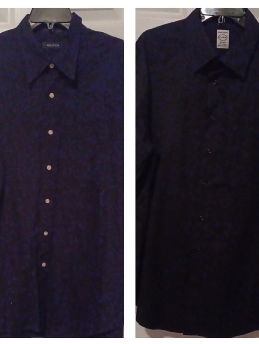 Nautica Men's Solid Black Dress Shirt And Pronto Uoma Black Shirt Size XL